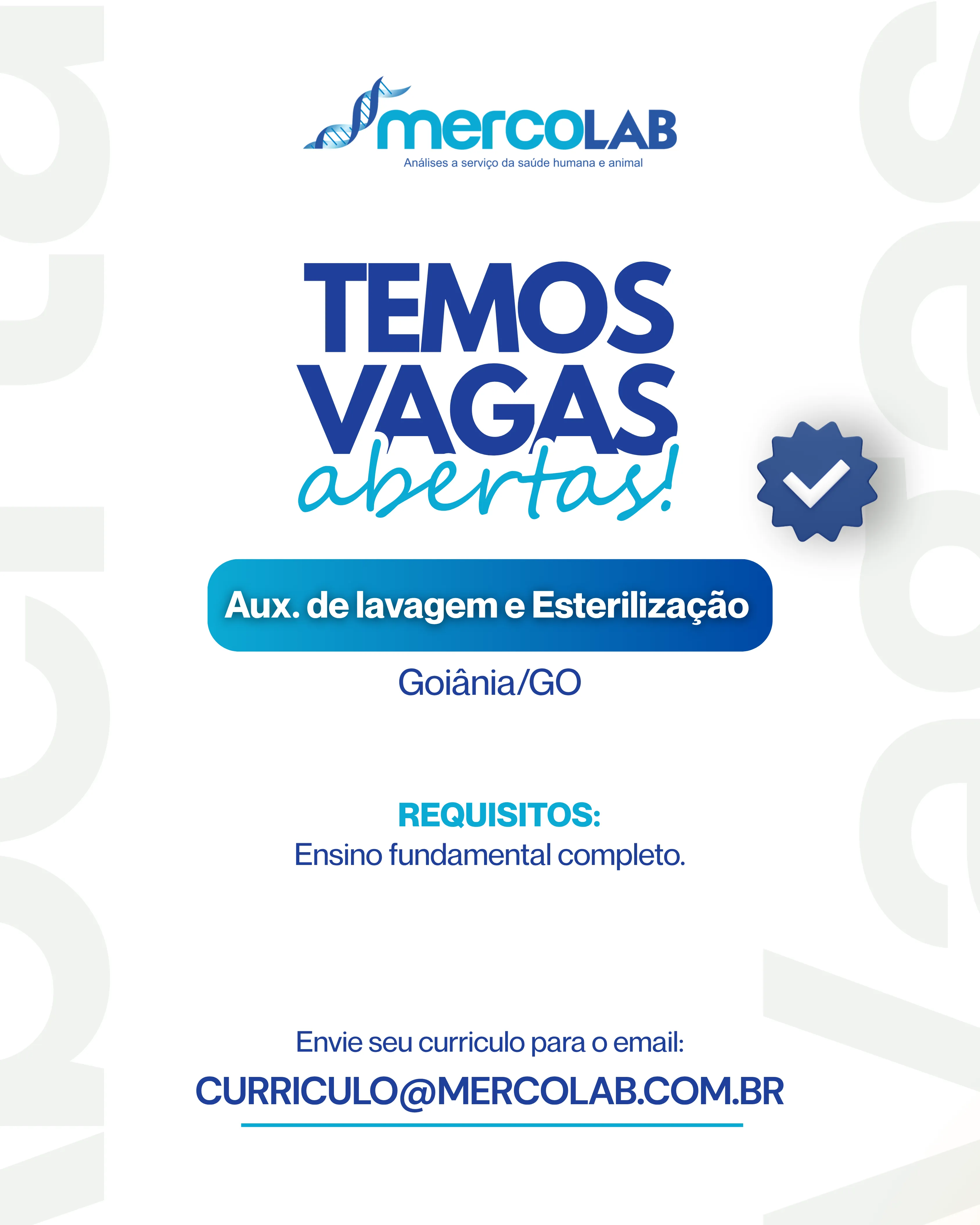 Auxiliar de Lavagem e Esterilização
