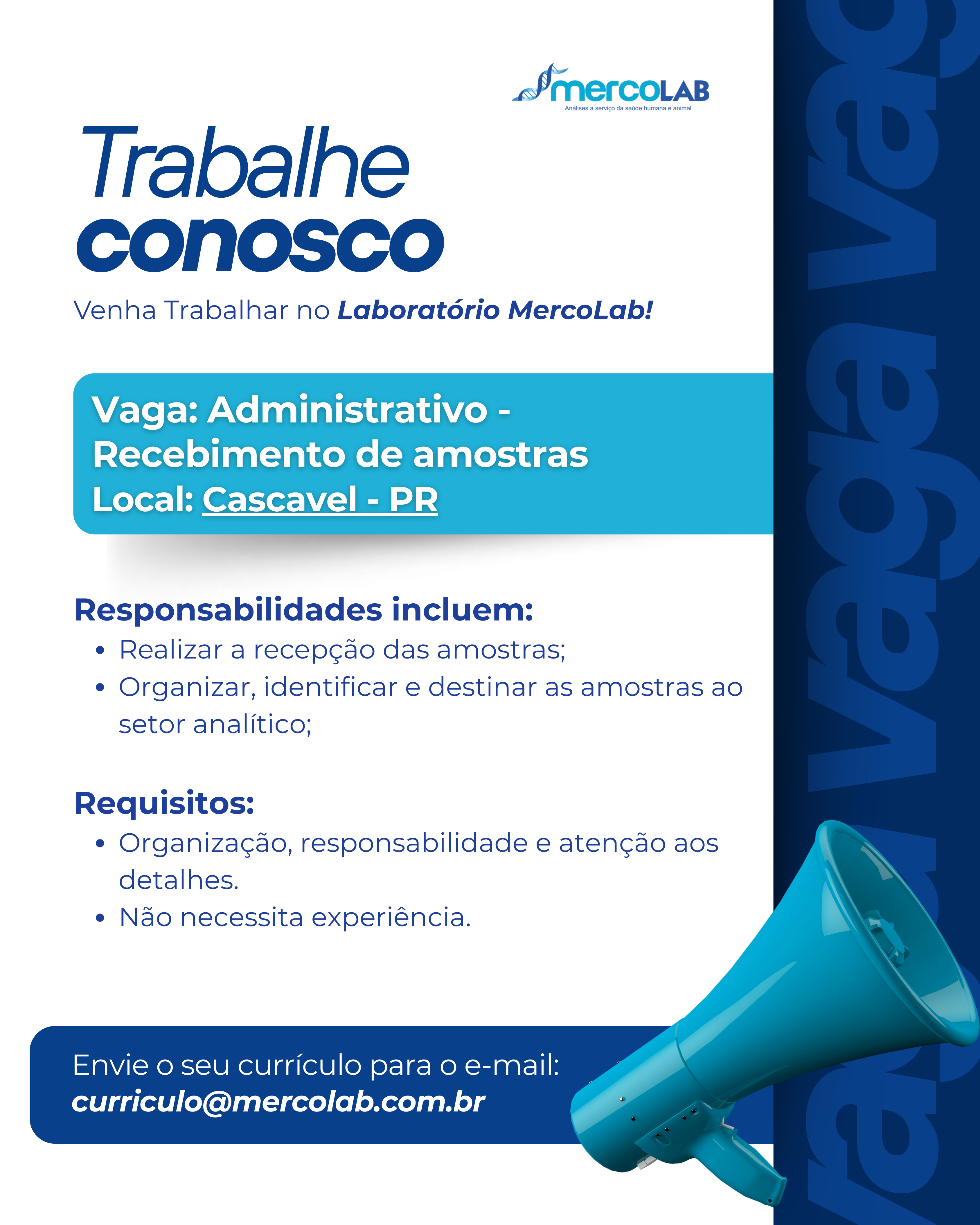 Administrativo - Recebimento de Amostras